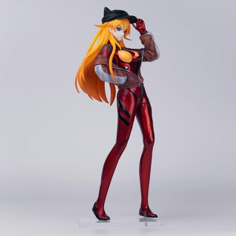

26cm Animation Cat-Ear Asuka Langley Soryu Figure Polyvinyl Chloride Painted Statue Red Plugsuit Collector-Worthy Tabletop Decor Present