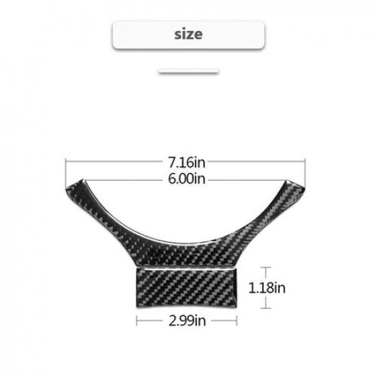 Carbon Fiber Steering Wheel Add-on Trim Cover For 2014- LEXUS IS250/350/200T