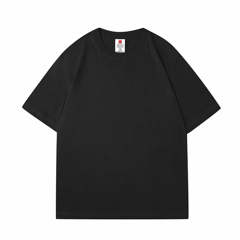 Men's Short Sleeved T-shirt Made 100% Pure Cotton  Summer Heavyweight Loose Oversized Top  Fashionable Round Neck Half Sleeved Casual T-shirt