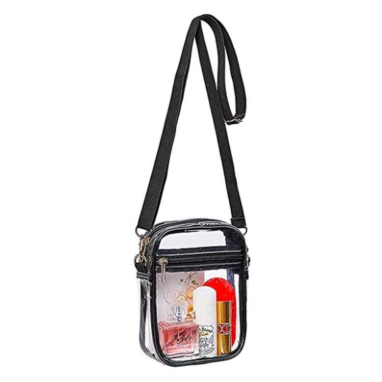 PVC transparent shoulder messenger bag portable waterproof shopping bag beach multi-functional storage file bag