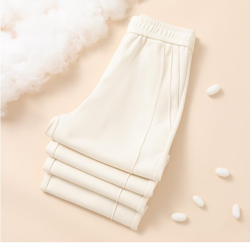 DIMANAF Autumn Winter Plus Size Women Pants Lady Long Pants Loose Casual Oversized Bottoms Thick Knitted