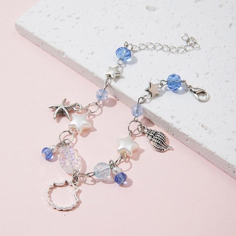 Handmade Crystal Beaded Necklace/Bracelet Stylish Colorful Bead Accessory Fashionable Jewelry for Girls and Women