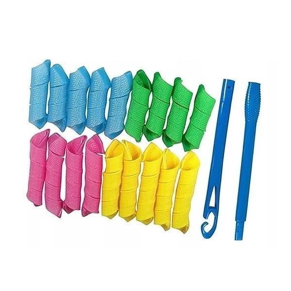 18 velkých měkkých spirálových natáček pro přirozené vlny