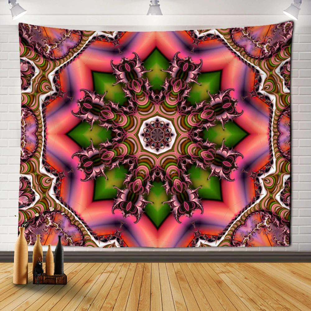 Гостиная в стиле бохо Психоделическое колдовство Общежитие Простыни Домашний декор — фото 17