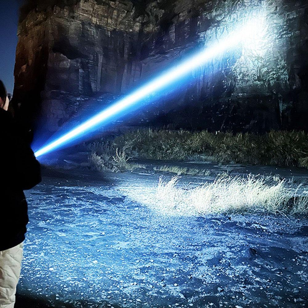 High Power Telescopic  Zoom Torch Powerful Camping Light LED Display  Flashlight  Hiking