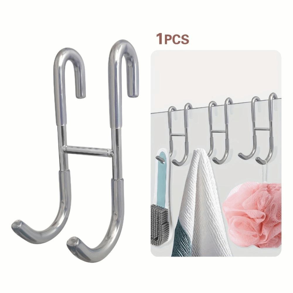 Heavy Duty Bathroom Hanger No-Drill Hanging Towel Rack Portable Shower Door Hook Bathroom