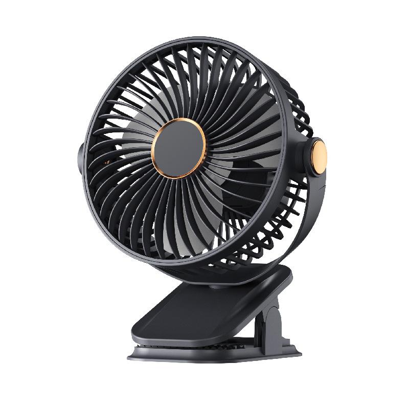 Clip-on Camping Fan 3 Speed Rechargeable Battery Operated Air Circulator Desktop Portable for Tent Office Dorm and Home