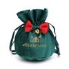 Cross-border Christmas Flannel Apple Drawstring Gift Bag with Bow - Cartoon Candy Bag for Kids