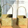 Flower basket rattan hand-held basket straw bamboo weaving hand-inserted flower basket simulation small flower basket plant basket