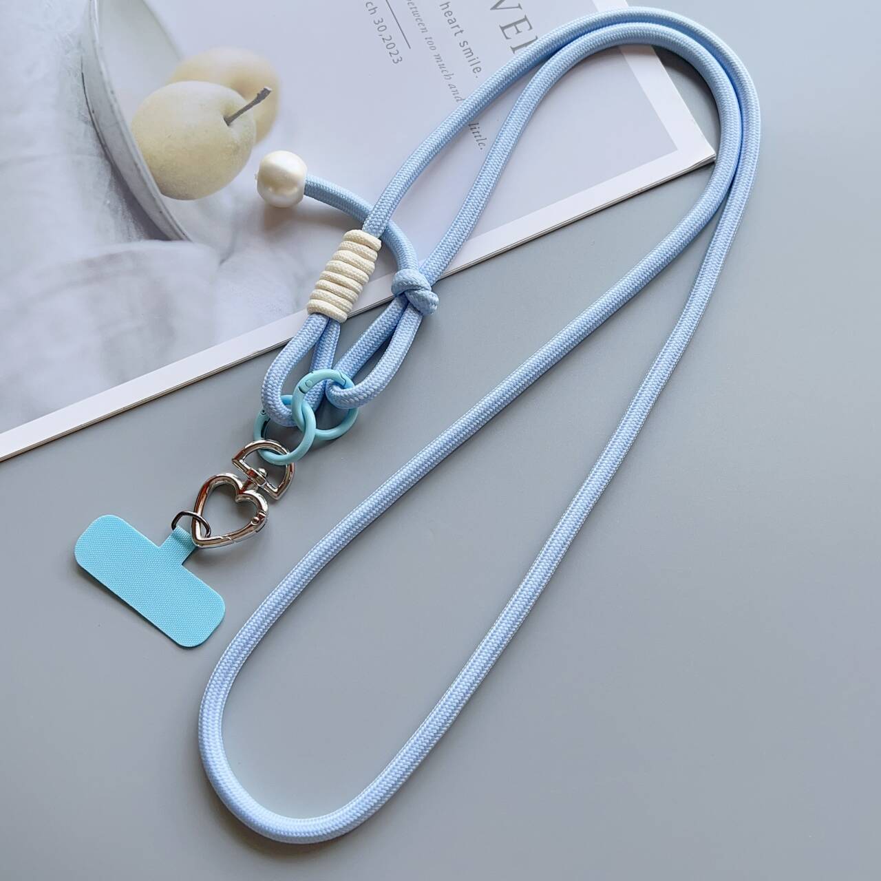 

Adjustable Universal Lanyard For Mobile Phones, Diagonal Span Long Rope, 360° Rotatable Metal Heart Buckle Anti-Loss Rope Polyester / Nylon