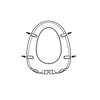 LIXIL INAX Standard Toilet Seat Rubber Feet PK-75-19-4