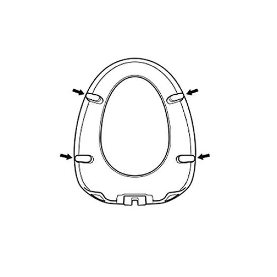 LIXIL INAX Rubber Feet for Regular Toilet Seat PK-75-19-4