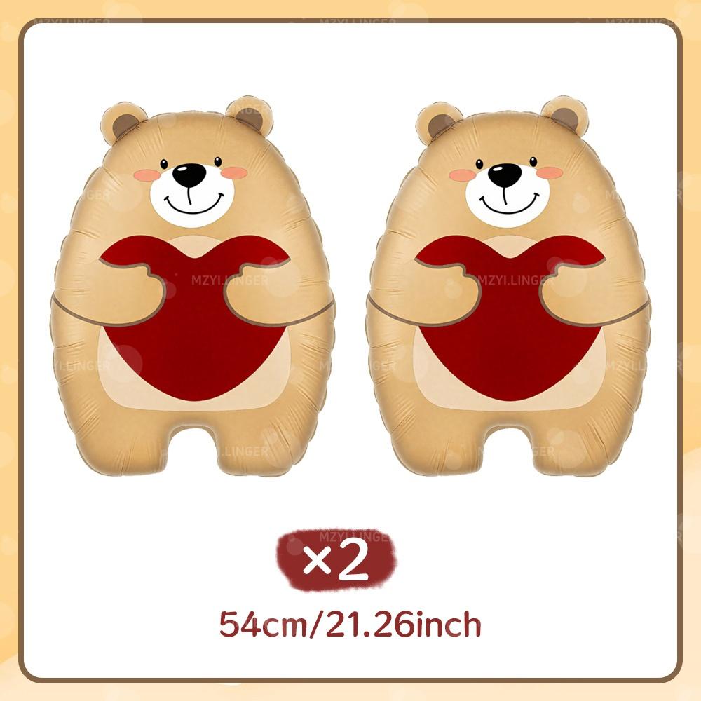 

2pcs/3pcs Love Bear Aluminum Film Balloon Confession Bear Balloon for Valentine s Day Wedding Proposal Birthday Party Decoration Other
