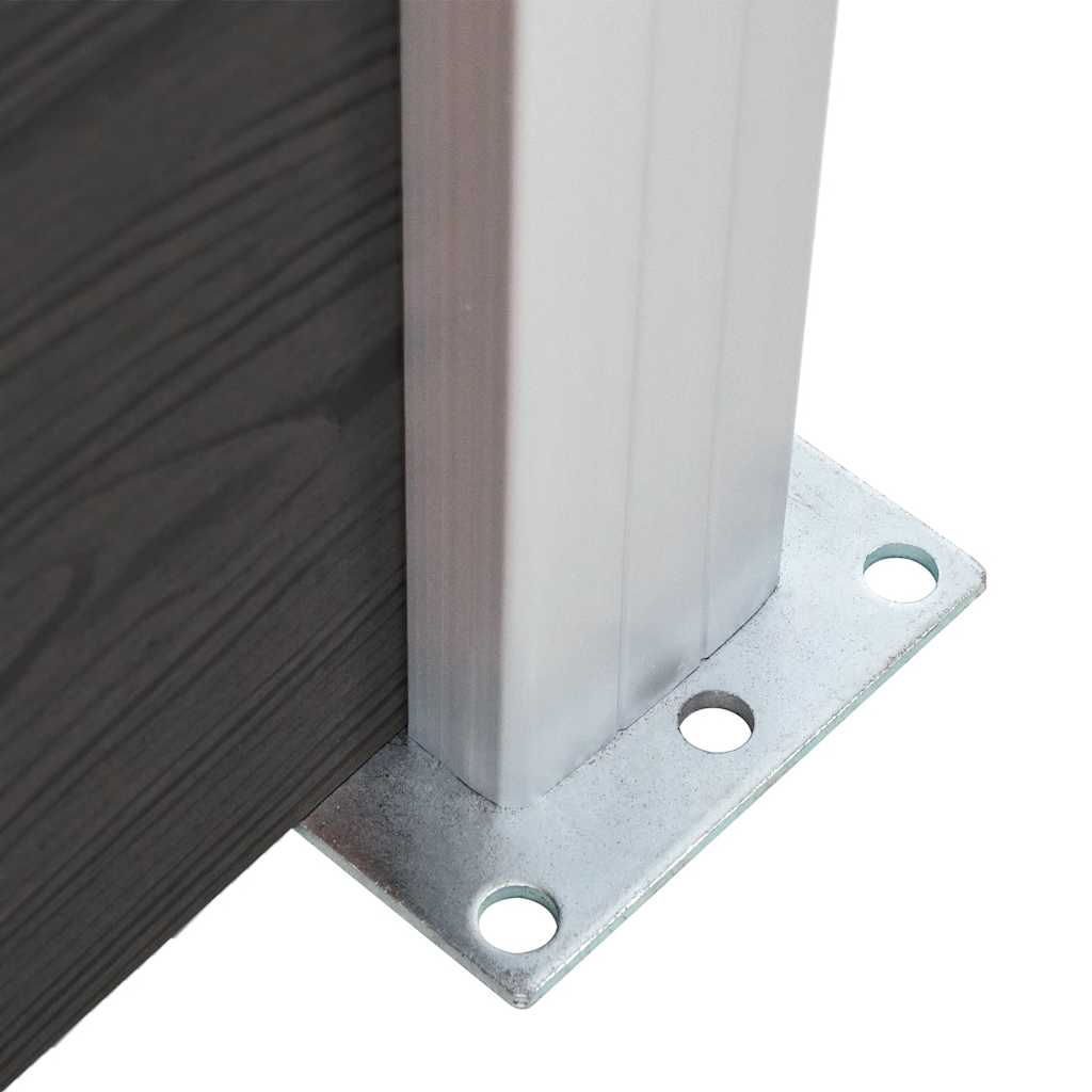 WPC Fence Panel 180 X 146 Cm Black