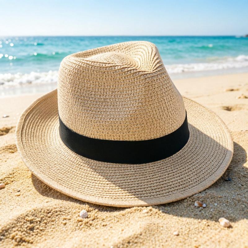 Fashion Big Size 58-60Cm Sun Hat For Man Unisex Outdoors Beach Sunscreen Jazz Straw Hat Summer Travel Vacation Beach Panama Cap