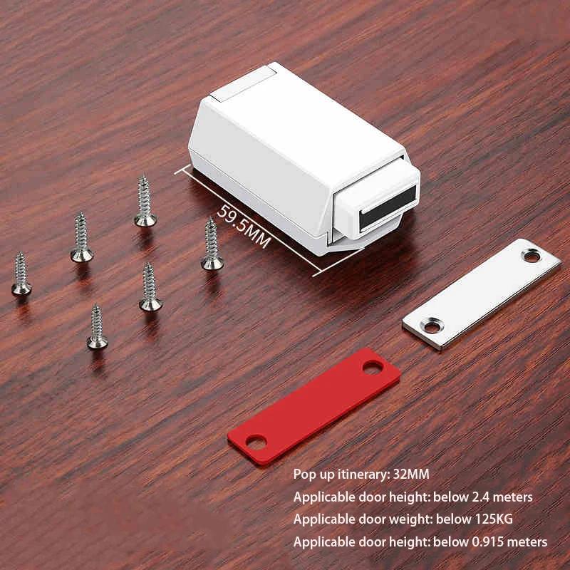 1Pcs Stainless Steel Lock Heavy-Duty Cabinet Door Rebound Magnetic Lock TV Frame Cabinet Wardrobe Furniture Magnetic Lock