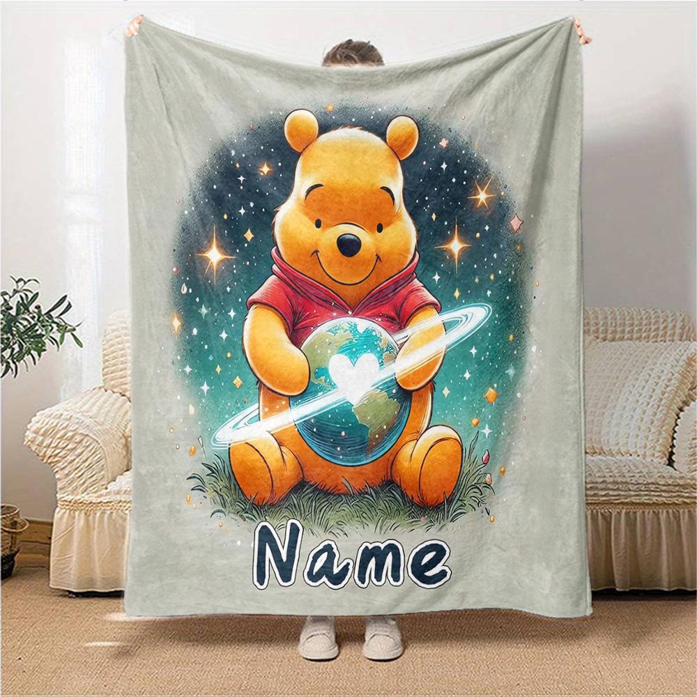 Custom Name "Space Adventure Winnie" blanket for Couch & Bed, Plush Cozy Fuzzy Blanket Super Soft & Warm Blankets for Fall and Winter. 0908427