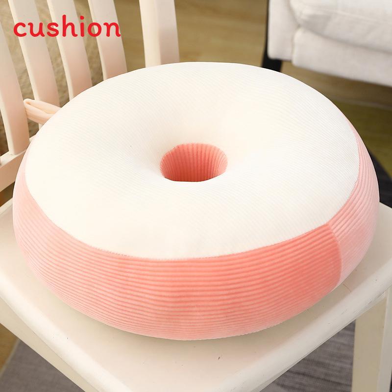 Sweetheart Macaron Round Cushion With Striped Pattern For Living Room And Bedroom Decor