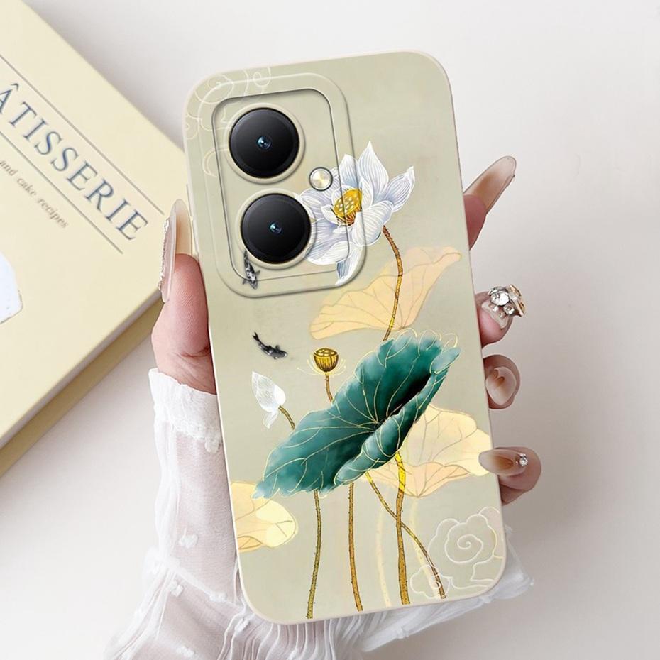 For Vivo Y35+ Y35m+ 5G Lens Protective Phone Case For Vivo Y35Plus Y35M Plus 5G Lovely Pattern Soft Silicone Jelly Cases