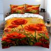 Bright red poppy flowers. Bedding sets Duvet cover sets Duvet covers Pillowcases(1* Duvet Cover 2* Pillowcases without duvet insert)