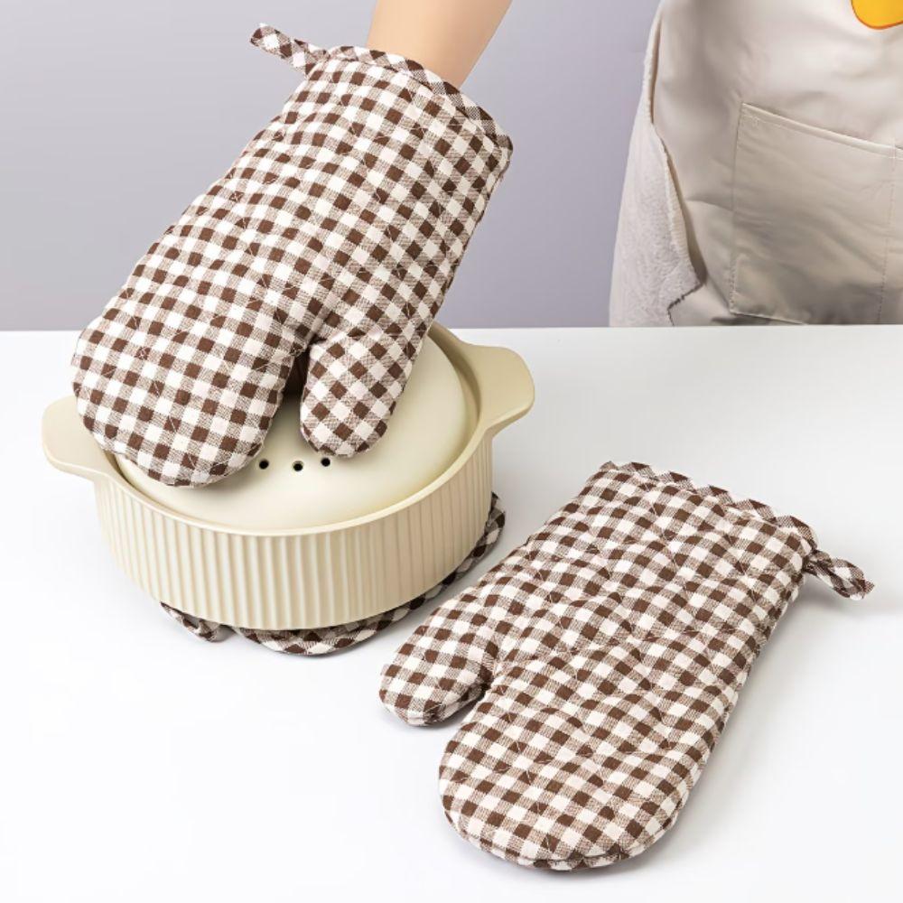 4 Piece/Set Cotton Lining Microwave Mitten Anti Scald Pot Holder Practical Kitchen Gloves Baking