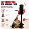 Suction Cup Cat Punching Bag Toy with 2pcs Boxing Gloves, Spring-Loaded Interactive Self-Play Cat Toy, Suitable for Indoor Cats and Kittens
