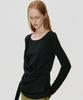 KIMZISU Deep Cowl T-Shirt_Black