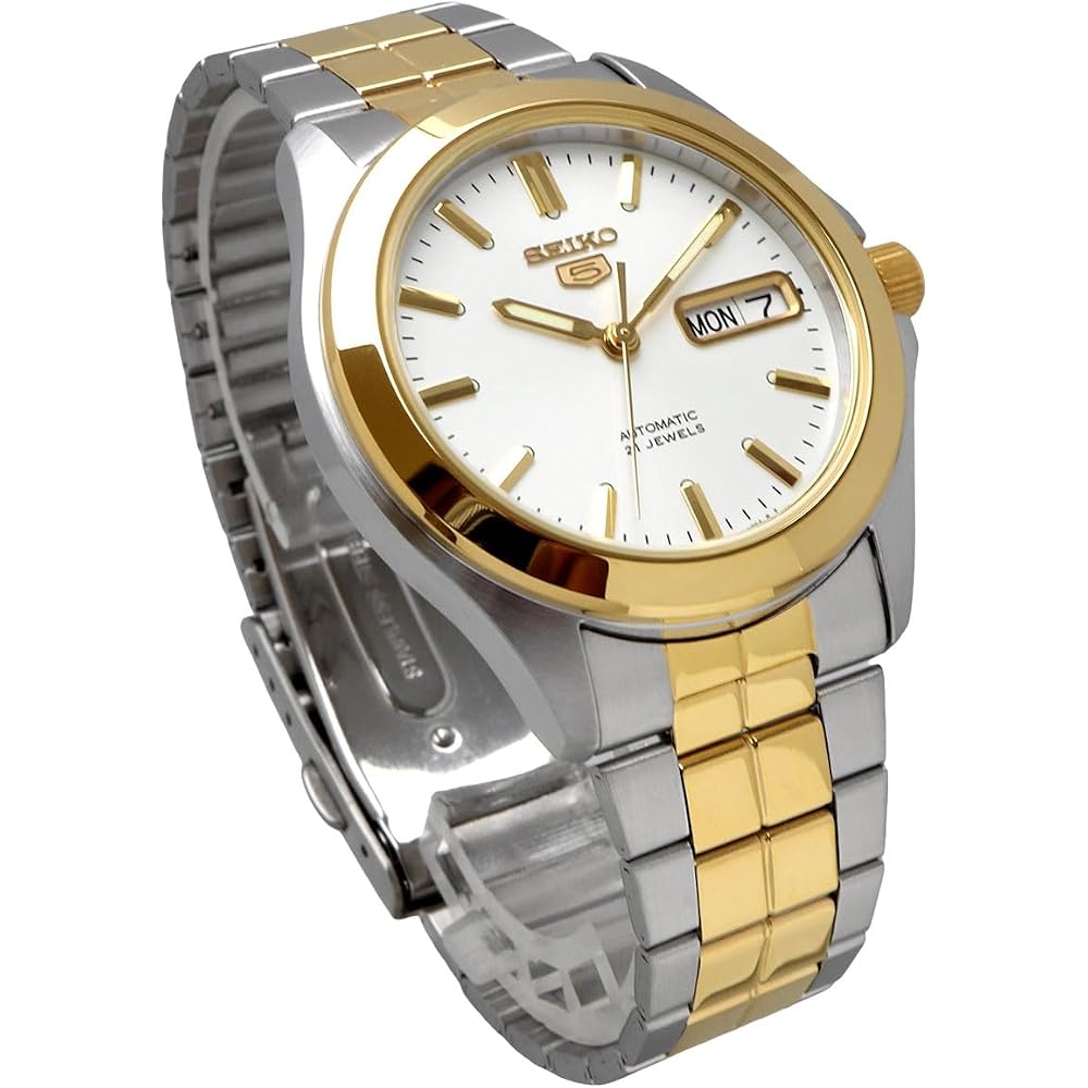 [Seiko] SEIKO FIVE Automatic Men's Watch SNKK94K1 Silver X Gold (Overseas Model) [Parallel Import]