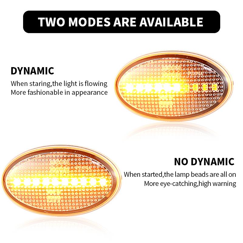 for Mercedes-Benz Vito W639 2003-2014 A-Class W168 1997-2001 Smart W450&W452 1998-2007 LED Dynamic Side Marker Turn Signal Light