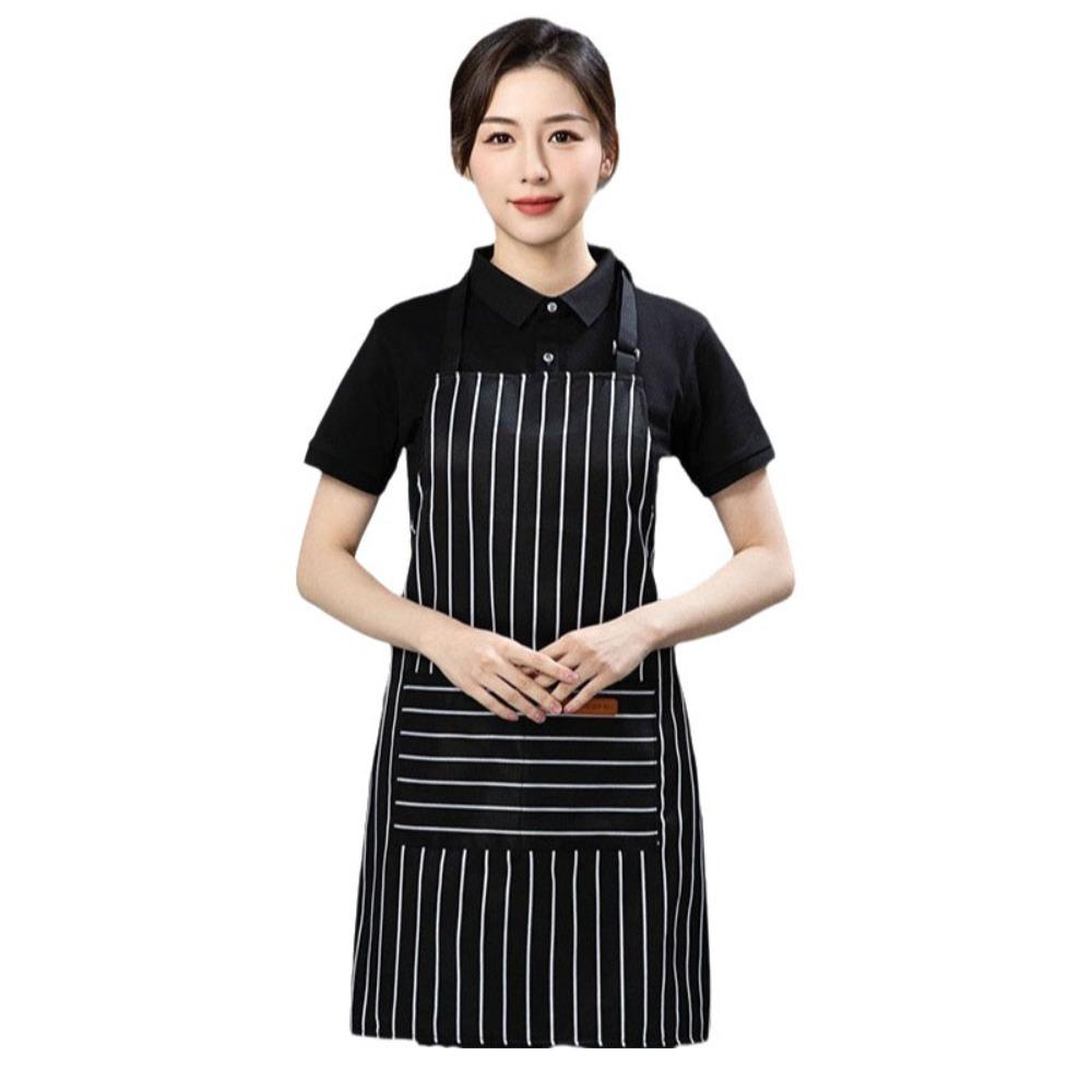 with 2 Pockets Striped Apron Adjustable Kitchen Apron Practical Cooking Apron Food Preparation