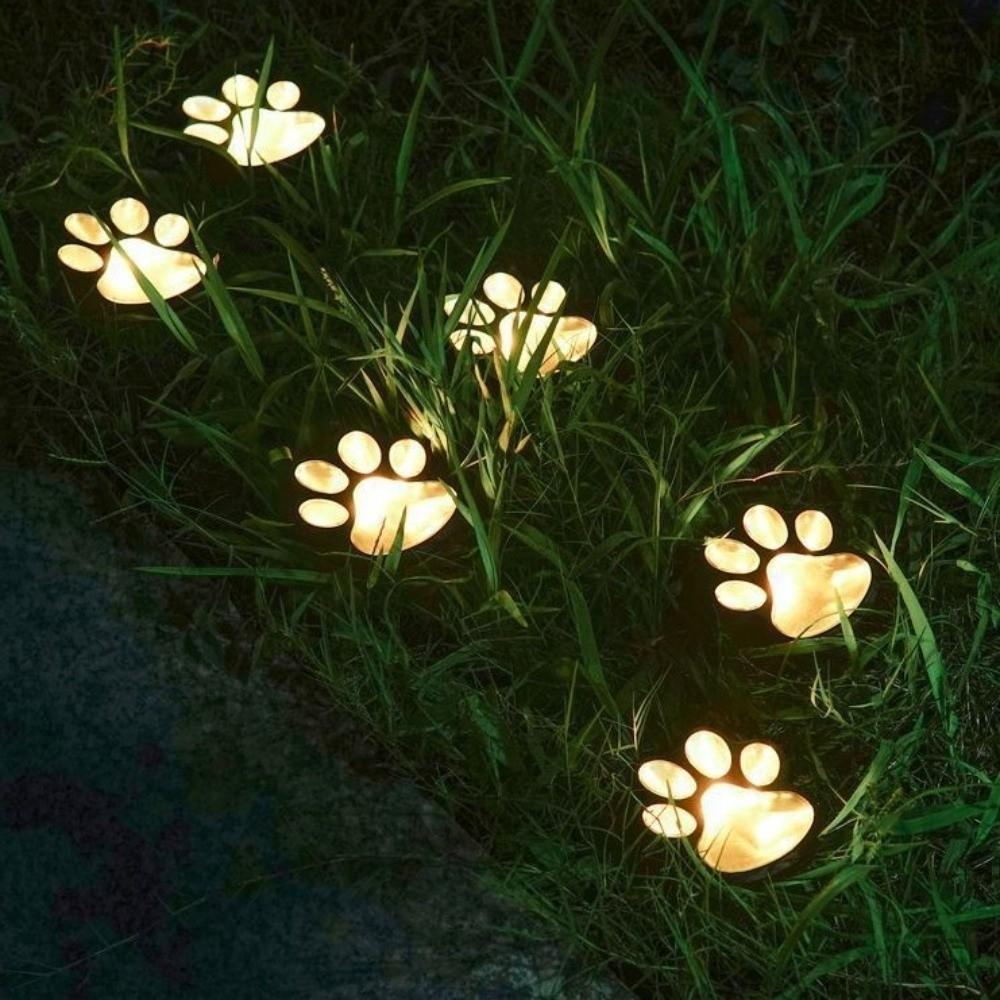 4Pcs Auto on/Off LED Solar Light Cat Claw Shaped Outdoor Dog Claw Lamp Solar Landscape Light  Garden