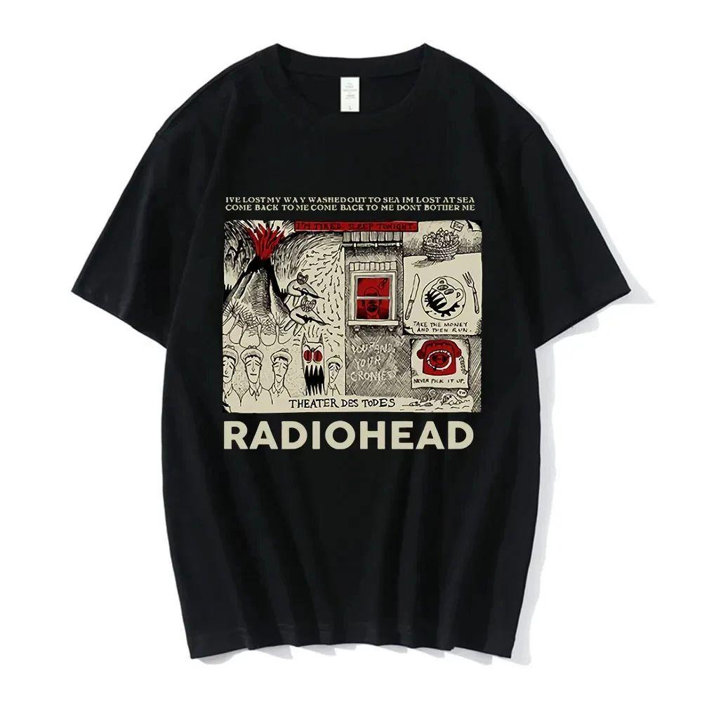 Hip Hop Street Casual Top Y2k Rock Tops Vintage Classic Radiohead T Shirt North America Tour Rock Boy Women's Print Tees Unisex