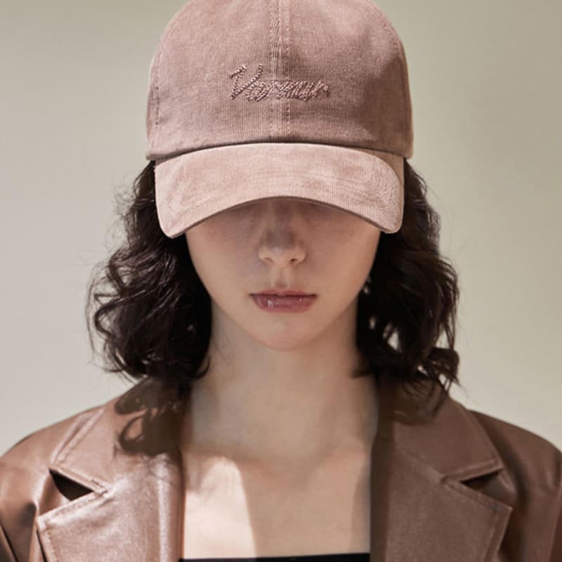 VARZAR Chain Logo Corduroy OG Fit Ball Cap Brown