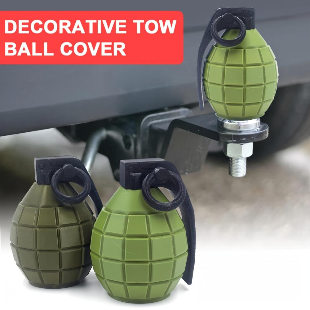 Universal 55MM Tow Bar Grenade Cover Cap Trailer Grenade Cover Tow Bar Cap Hitch Trailer Grenade Protect Automobile Accessories
