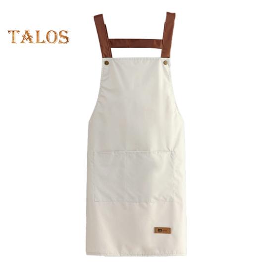 Adjustable Bib Apron with Pockets Waterproof Oil-Proof Stain-Proof Cooking Kitchen Aprons for Adults Men Women Chef