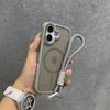 Luxury Matte Clear For Magsafe Hit Color Shockproof Bumper For iPhone 16 15 14 Plus 13 12 11 Pro Max Lanyard Strap Magnet Cover