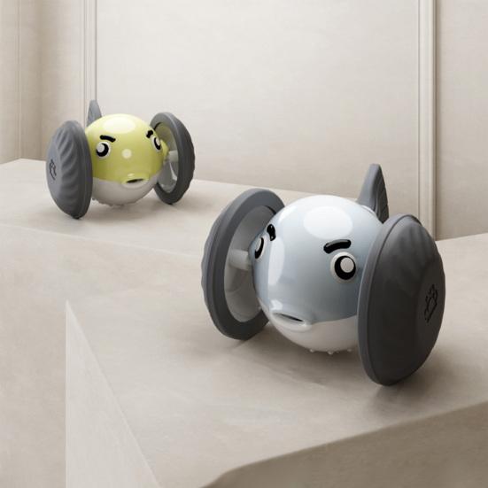 Yousheng Smart Electric Interactive Cat Toy Automatic Moving Toy with LED Light Rechargeable Random Movement Whale Toy for Indoor Cats Bored Relief