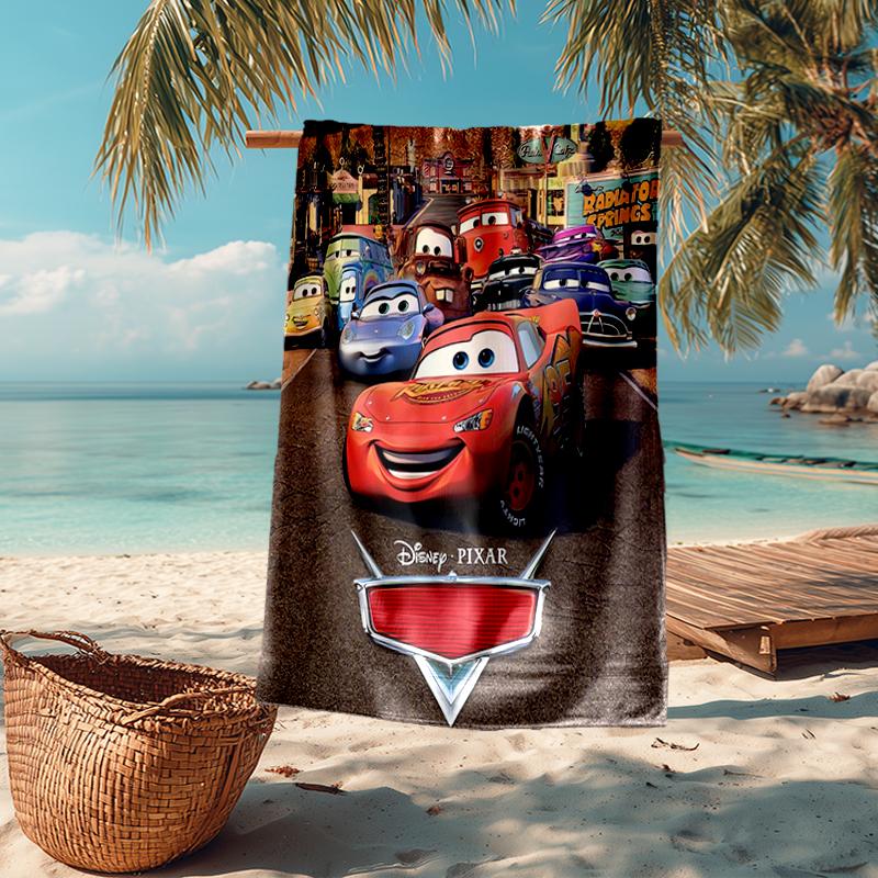 Ultra-Soft Beach Towel with Cars Theme,Ideal for Pool - Camping, Diving - Perfect Travel Essential, Vibrant Beach Towel.