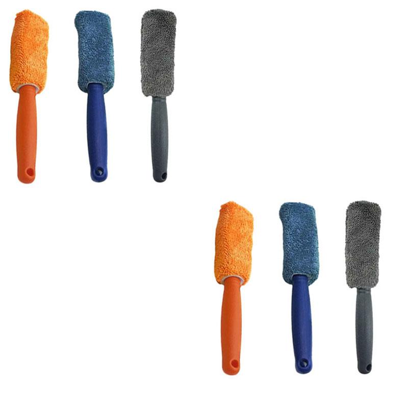 Microfiber Wheel Cleaning Brush Automotive Care Tool Twisted Cloth Detail Brush for Tire Maintenance and Rim Cleaning