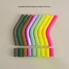 Reusable Stainless Steel Straws Colorful Soft Silicone Tips For Smoothies Juices Cocktails Home Parties Daily Use