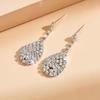 2Pcs Fashionable Rhinestones Necklaces Earrings Jewelry Set Women'S Wedding Accessories Gift