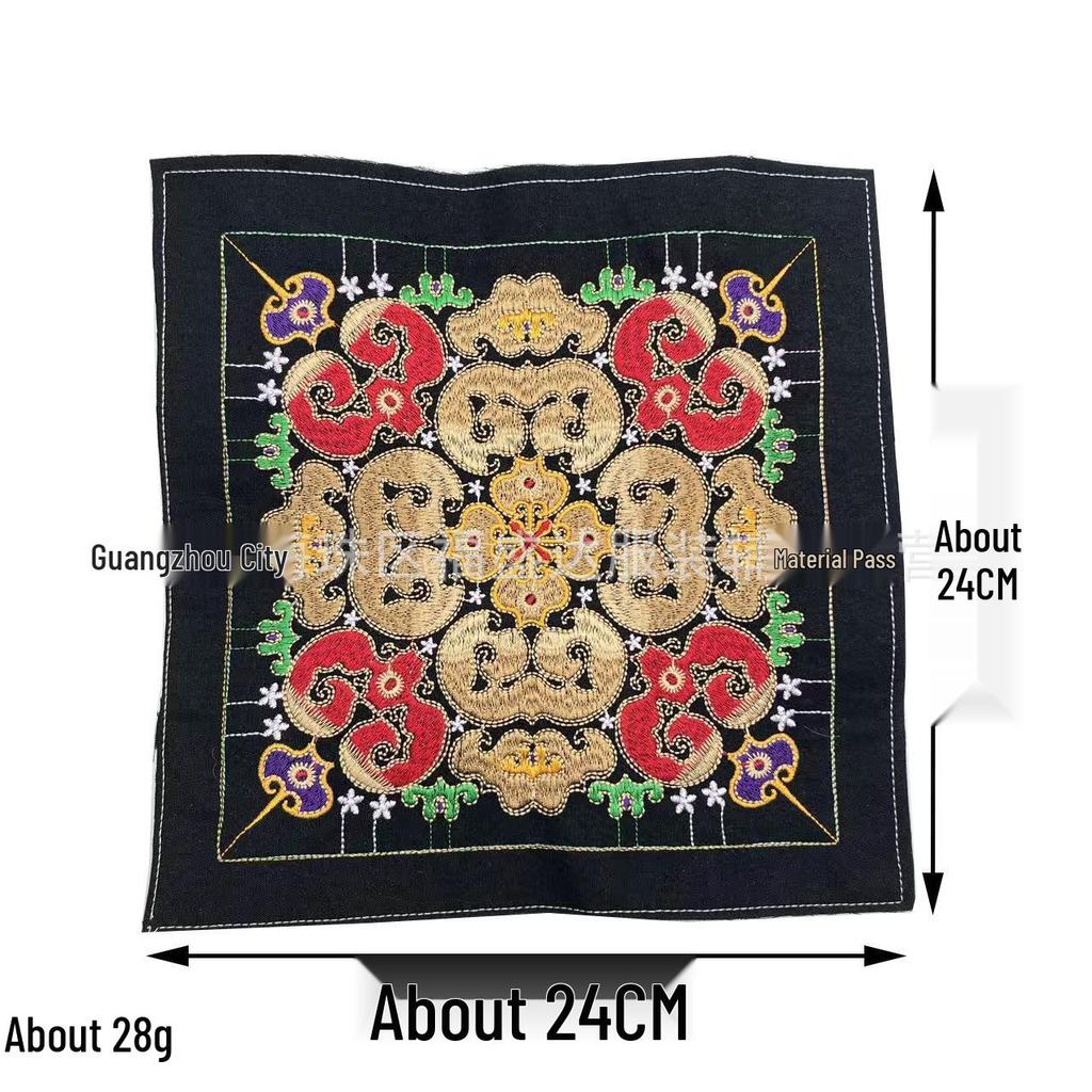 Multicolor Chinese Ethnic Embroidery Patches for Bags, Clothing, Accessories, and Cushions
