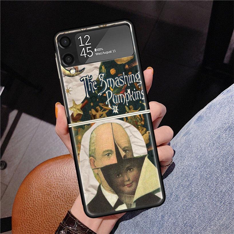 Rock The Smashing Pumpkins Phone Case For Samsung Z Flip 7 6 5 4 3 Galaxy ZFlip7 ZFlip6 ZFlip5 ZFlip4 ZFlip3 5G Print Cover