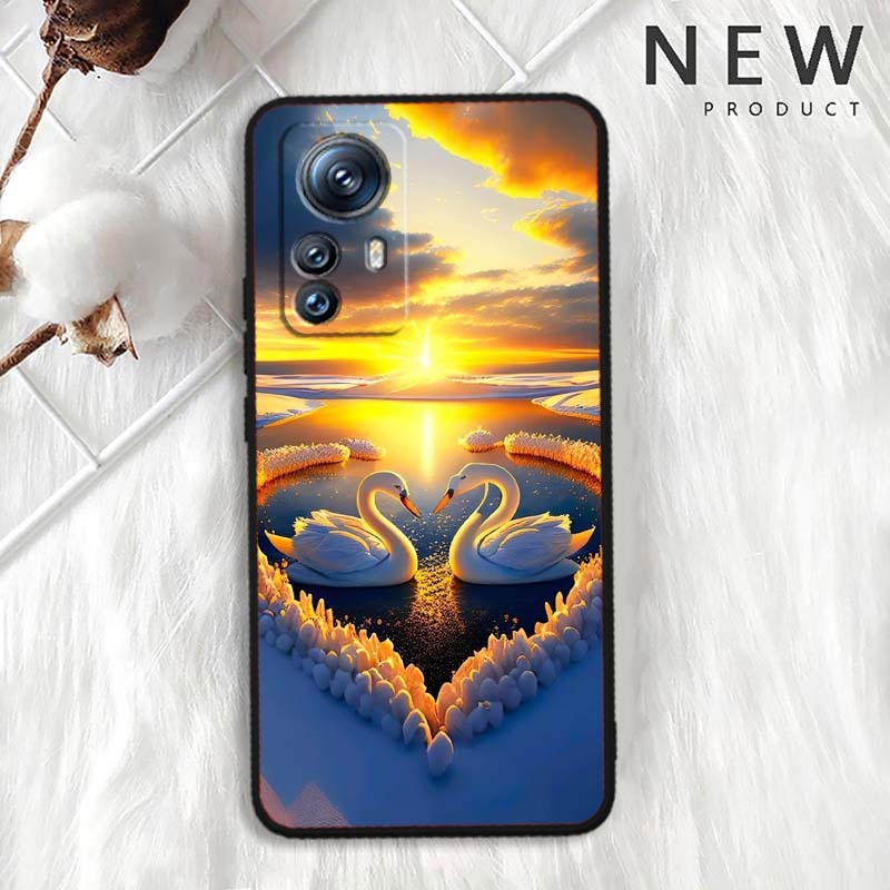 Cartoon Anime Duck Pattern For Xiaomi Mi 15 14 13 13T 12 12T 12S 11 11i 11T Pro Ultra Lite 5G Black Soft Phone Case