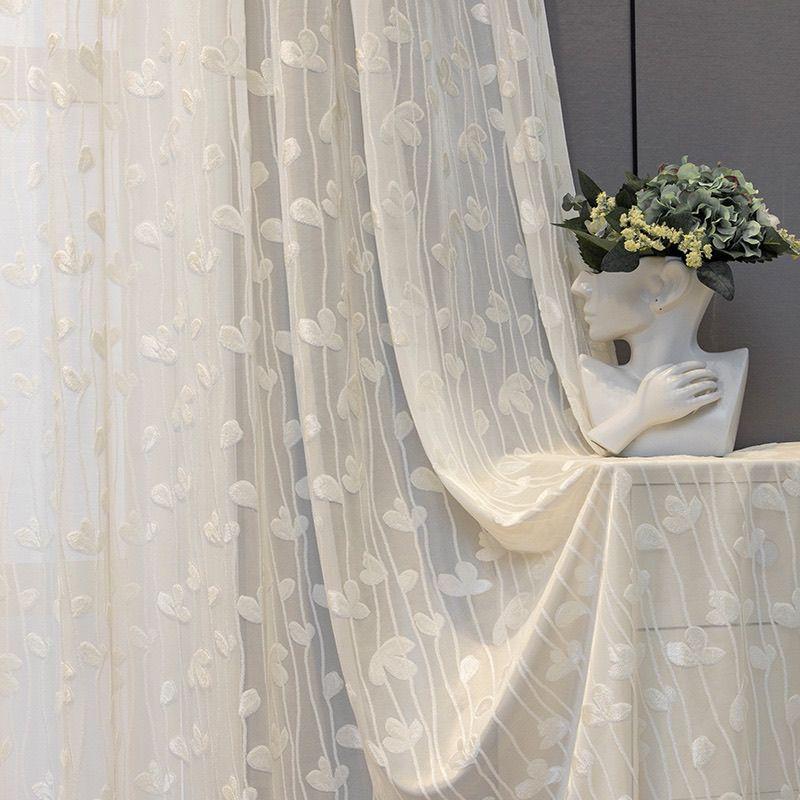 Light Luxury Dream Screen Curtain Living Room Balcony Sunscreen Curtain Bedroom Blackout Window Screen Modern Relief Embroidery