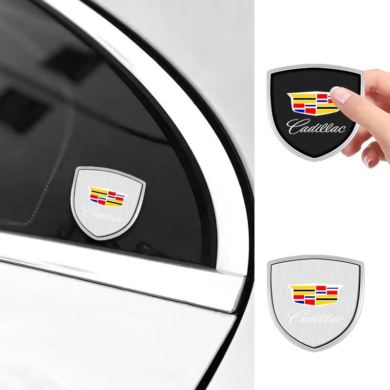3D Metal Car Body Fender Emblem Shield Stickers Decor Auto Accessories For Cadillac XT4 XT6 CTS DTS STS XTS ATS BLS SLS CT5