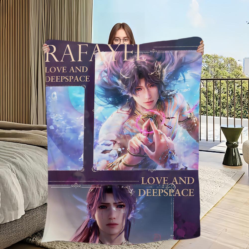 Love and Deepspace Rafayel Submerged Eclipse Merling Oath warm soft plush blanket for sofa living room bedroom travel Flannel