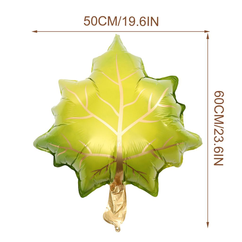 10 Pcs Autumn Decoration Thanksgiving Balloons Festival Maple Leaf Party Fall Colored Foil