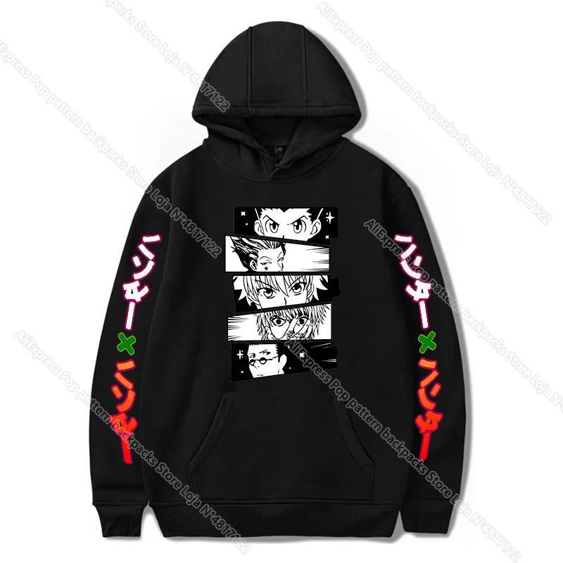 Hunter Killua GON Kurapika Zoldyck Hoodies Print Fashion Sweatshirt Casual Unisex Autumn Winter Fleece Streetwear Tops Male