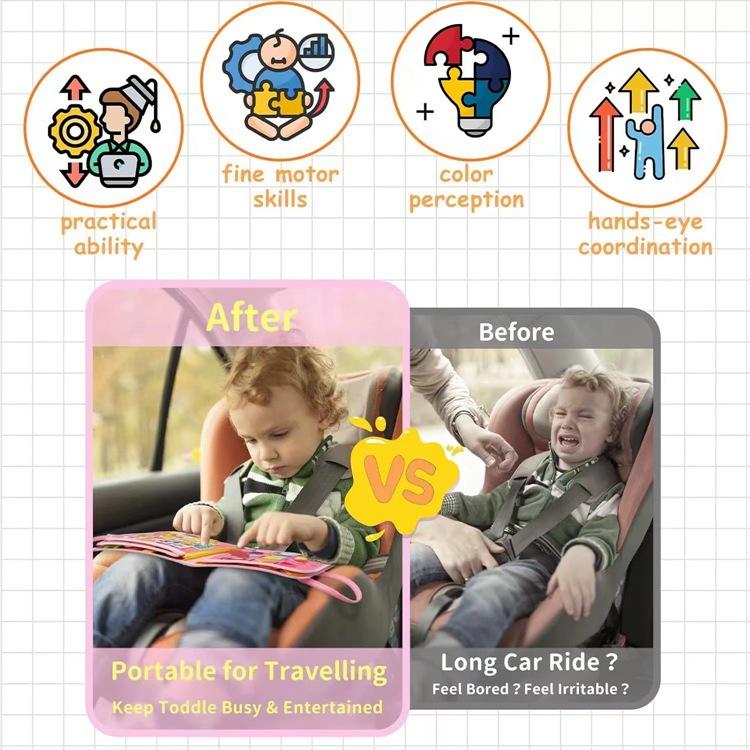 Montessori Early Education Educational Story Felt Learning Board Toy